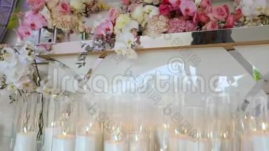 婚礼装饰中的蜡烛，婚礼仪式的装饰